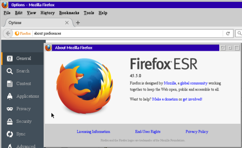 Firefox 45.5.0 ESR Beta 8 for OS/2